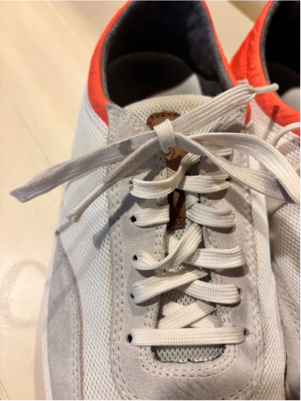 Men's Olukai Punini White & Orange Sneakers US 8 EUC - Picture 4 of 8